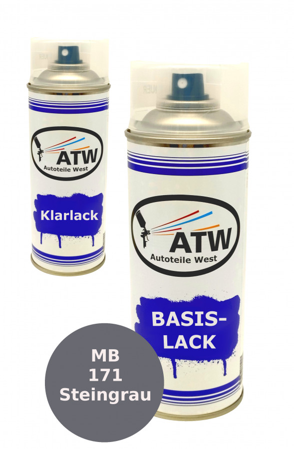Autolack für Mercedes Benz 171 Steingrau+400ml Klarlack Set